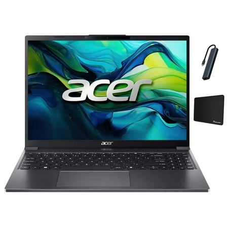 acer Aspire Go 15 Laptop, 15.3" WUXGA(1920 x 1200) IPS Display, Intel i5-1334U, 16GB DDR5 RAM, 256GB PCIe SSD, Windows 11 Home, Wi-Fi, Bluetooth, Steel Gray with Accessories