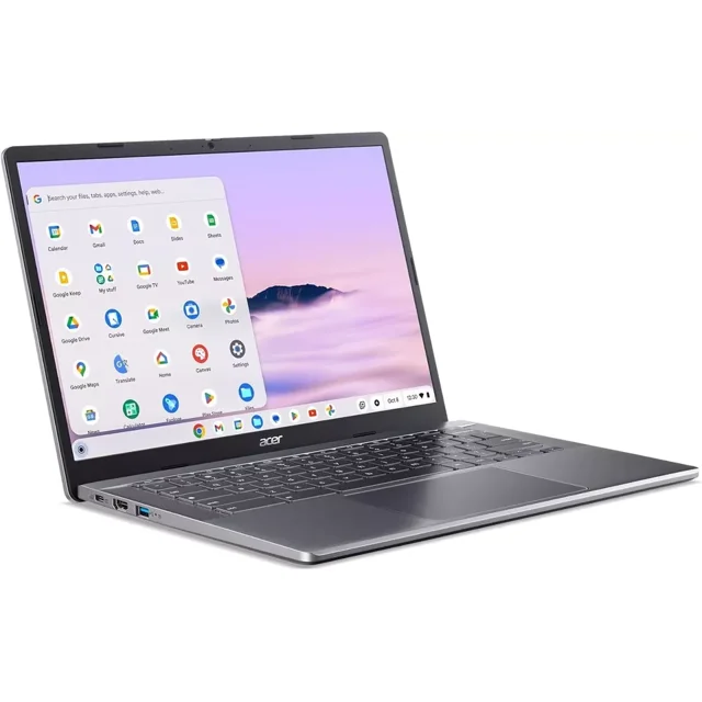 acer Chromebook Plus 514 Laptop with Google AI – 14" WUXGA 1920 x 1200 IPS Touch Display | AMD Ryzen 3 7320C | 8GB LPDDR5X | 128GB eMMC | Wi-Fi 6E | FHD Camera | Chrome OS | CB514-3HT-R8RB