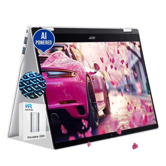 acer Chromebook Touchscreen Laptop Plus Spin 514- 12GB RAM -256GB Storage- 14" FHD IPS Display 2in1- MediaTek Kompanio Ultra 50TOPS AI PC -Gaming Chrome Tablet- Backlit Keyboard- Students School
