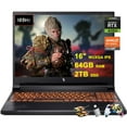 thumbnail image 1 of acer Nitro V 16 Gaming Laptop 16" WUXGA IPS 165Hz AMD Zen 4 Octa-Core Ryzen 7 8845HS (Beats i7-12700H) 64GB RAM 2TB SSD GeForce RTX 4060 8GB Backlit Win11 w/Accessory, 1 of 5