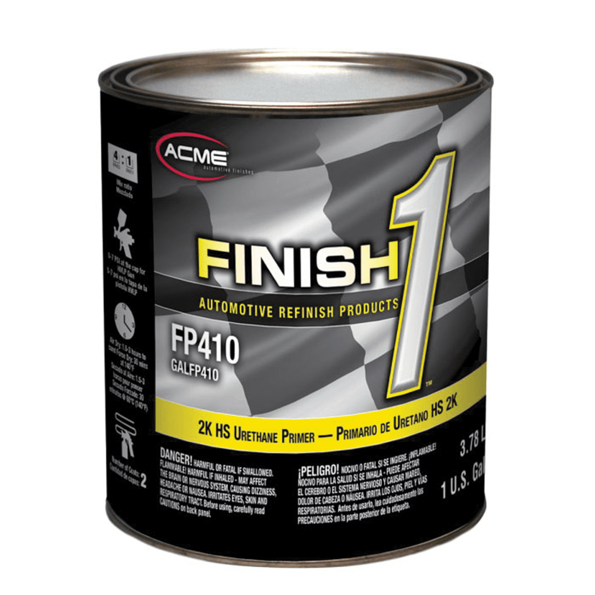 Finish 1 FP410-1 High Build 2K HS Urethane Primer Gallon 4:1 Mix Gray