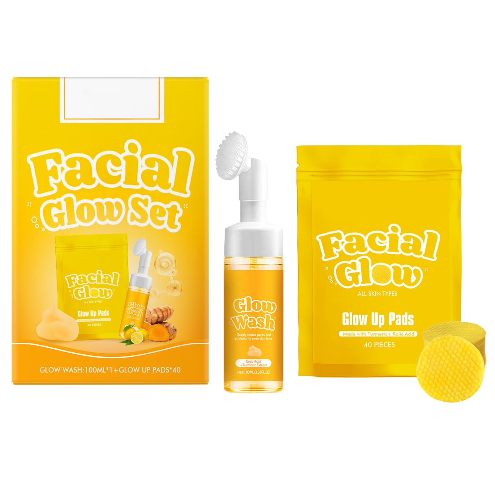 acne face wash Glow Wash Wash With Brush Glow Wash & Kojic Natural