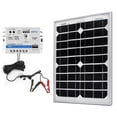 thumbnail image 1 of acopower 12v 20w 5a solar charge kit,20w monocrystalline solar panel & 5a charge controller for rv, boats, camping; w usb 5v output as phone charger (20w 5a kit), 1 of 6