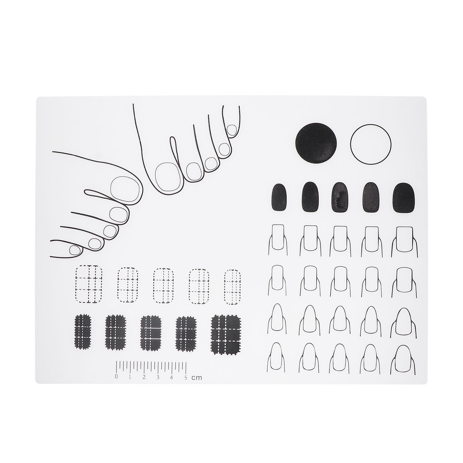 acrylic nail mat Acrylic Nail Training Mat Silicone Trainer Sheet for