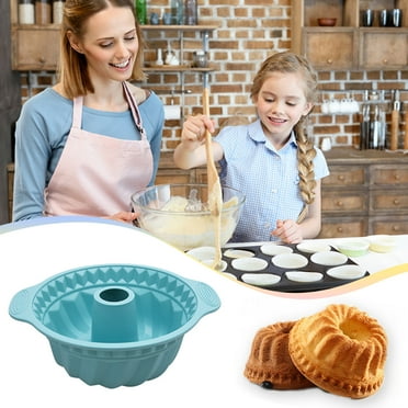 activity 9.5 in Silicone Cake Pan, Non-stick Bundt Pan with Sturdy Handle, Cake Baking Molds for Bundt Cakes, Bakeware for Cake, Jello, Gelatin, Bread, Para Gelatinas