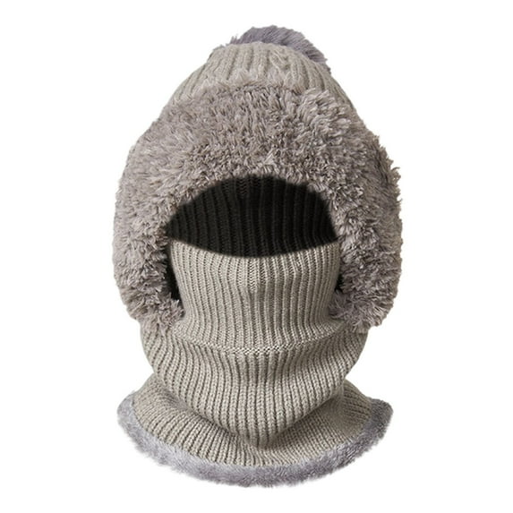 WCJM Food Gloves Grey Winter Knit Hat Knit Womens Mens Autumn Winter Scarf Hat Polyester Cotton Knit Hat