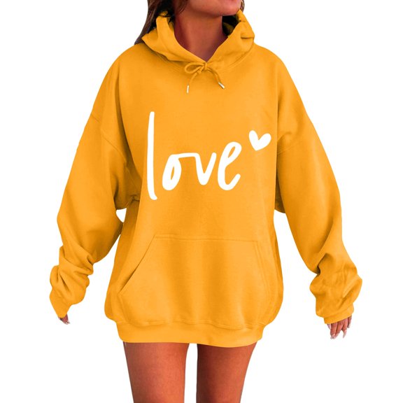 WCJM Women's Orange Hoodies Sweatshirts Oversized Hoodies Winter Cute Sweatshirts Fleece Hooded Pullover 2026 Fashion Casual Tops Sweater Womens Trendy Outfits