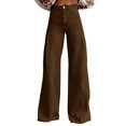 thumbnail image 1 of acuever Women's Vintage High Waisted Wide Leg Jeans - Trendy Design Floor-Length Denim Pants Loose Fit Women's Jeans, 1 of 5