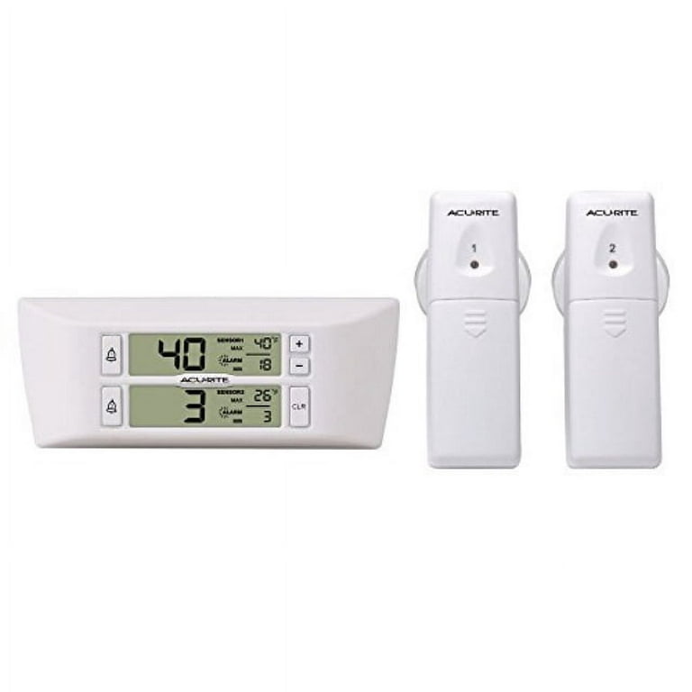 Acurite - Digital Fridge and Freezer Thermometer - White