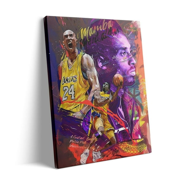 ad Kobe Bryant Canvas Wall Art Print Poster, Inspirational Basketball Player Sports Picture Wall Decor Motivational Mamba Artwork For Home Bathroom Bedroom Gym Office Living Room Decor yj