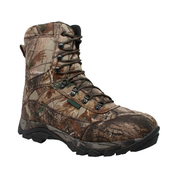 ad tec men's 10" real tree camo waterproof 800g hunting boot camouflage 9 d