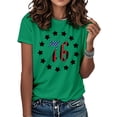 thumbnail image 1 of adaychics American Flag Shirt Women 76 Print 4th of July Shirts American Flag Patriotic T-Shirts for Daily Wear Vacation, 1 of 6