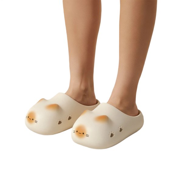 adaychics Cute Cat Slippers Waterproof Arch Support Men Women Casual Clogs Casual EVA Slippers for Home Bathroom