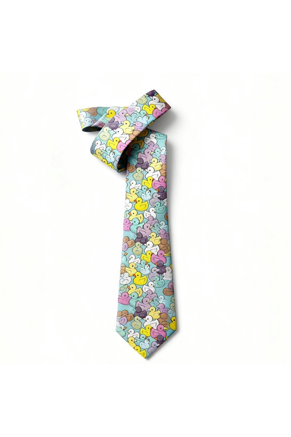 Fun Ties for Men Duck Print Cute Gentleman Ties Novelty Business Neckties for Holiday Party Wedding