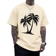 thumbnail image 1 of adaychics Hawaiian T Shirts for Men Palm Tree Print Short Sleeve Crew Neck Tropical T Shirt Summer Clothes for Daily, 1 of 10