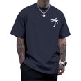 thumbnail image 1 of adaychics Hawaiian T Shirts for Men Tropical Palm Tree Casual Short Sleeve Graphic Tee Overszied Summer Tops for Dating, 1 of 8