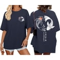 thumbnail image 1 of adaychics Japanese Graphic Tees for Women Koi Fish Print Short Sleeve Cotton T Shirt Summer Vacation Tops for Travel, 1 of 8