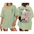 thumbnail image 1 of adaychics Japanese T Shirts for Women Flower Crew Neck Summer Printed Tees Cotton Casual Tops Daily Wear, 1 of 8