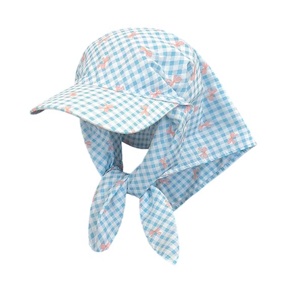 adaychics Sun Hats for Women Adjustable Tie Knot Head Wrap Beach Hats Lace Trim with Neck Flap for Gardening