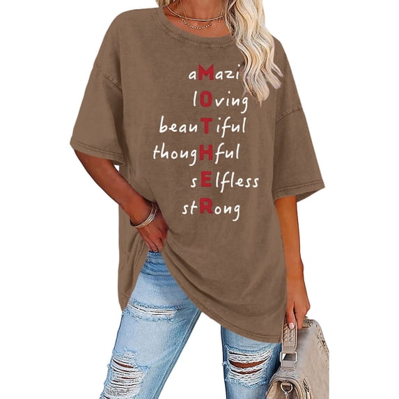 adaychics Vintage Oversized Tshirts for Women Goose Bumps Distressed Summer Tees Funny Casual Tops Daily Wear