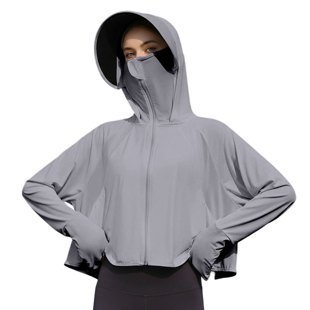 adaychics Women Sun Protection Hooded Jacket UPF 50 Full Zip ...