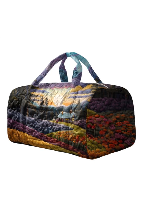 Womens Duffle Bag Quilted Scenery Hawaiian Overnight Bags Carry with Handles Travel Case for Gym Business Trip