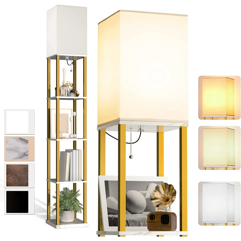 Addlon Floor Lamp With Shelves 5 Tier