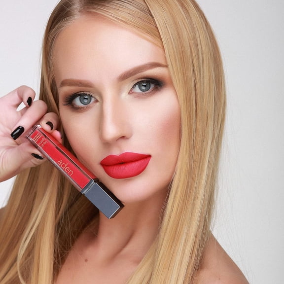 aden - 2 in 1 - Matte Liquid Lipstick & Lip Liner Set  - Made in Italy (19 Raspberry)