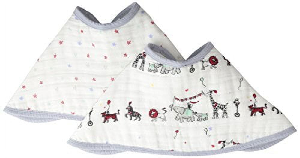 aden + anais 2 Pack Muslin Burpy Bib (Vintage Circus)