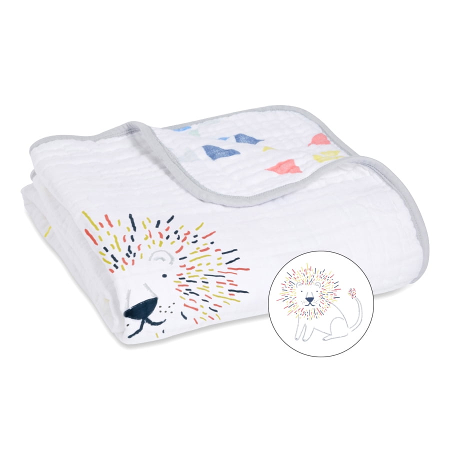 Free Shipping aden anais Baby Blanket for boy and Girl Muslin Cotton Baby Quilt 4 Layer Lightweight Newborn and Toddler Crib Blanket Leader of The Pack Walmart