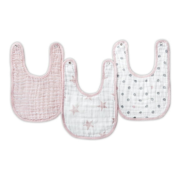 aden + anais Baby Essentials Snap Bib, 3 pack