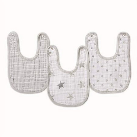 aden + anais Baby Essentials Snap Bib, 3 pack