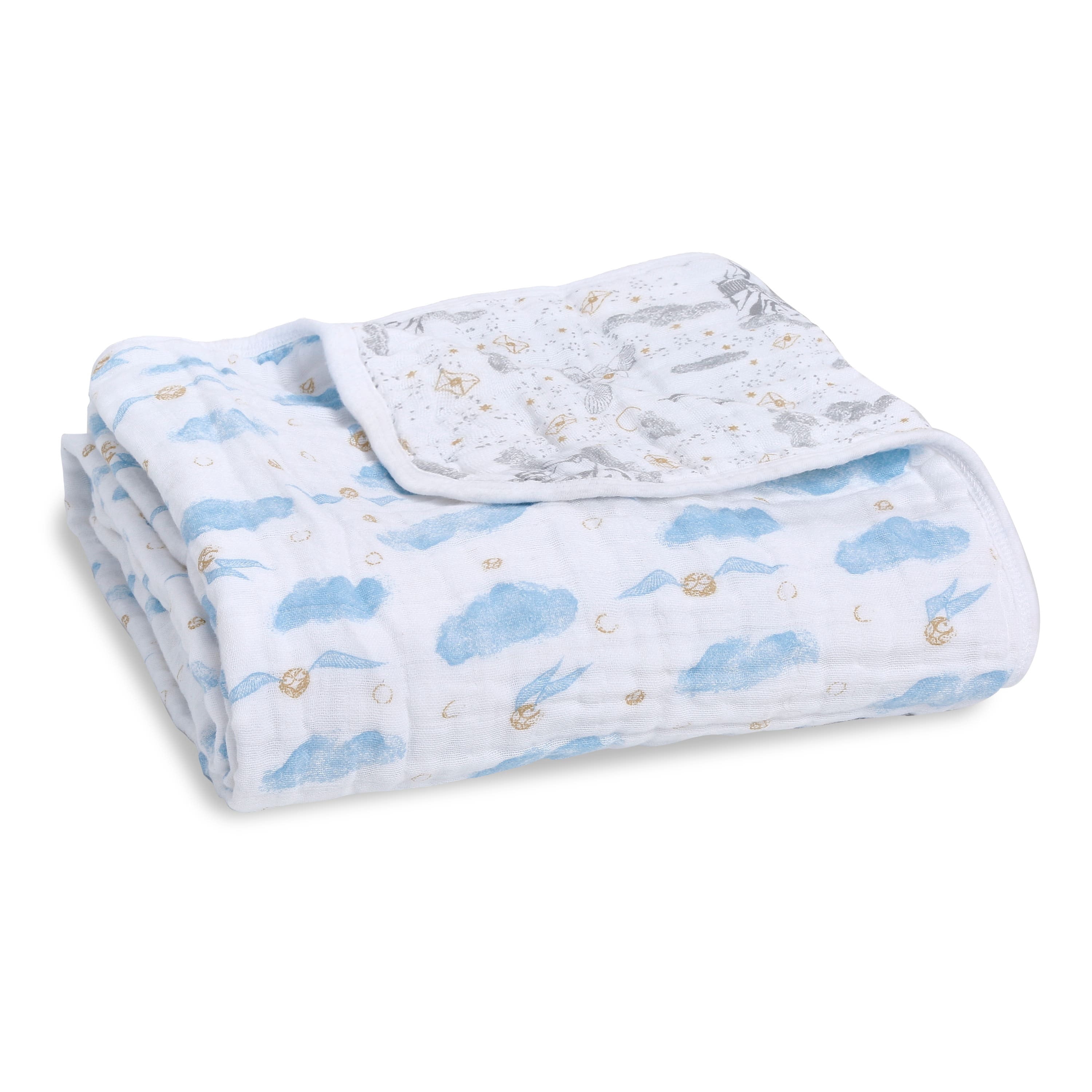 aden + anais Classic Modern Dream Blanket Boy's Harry Potter Gray Cotton Muslin Baby Blanket