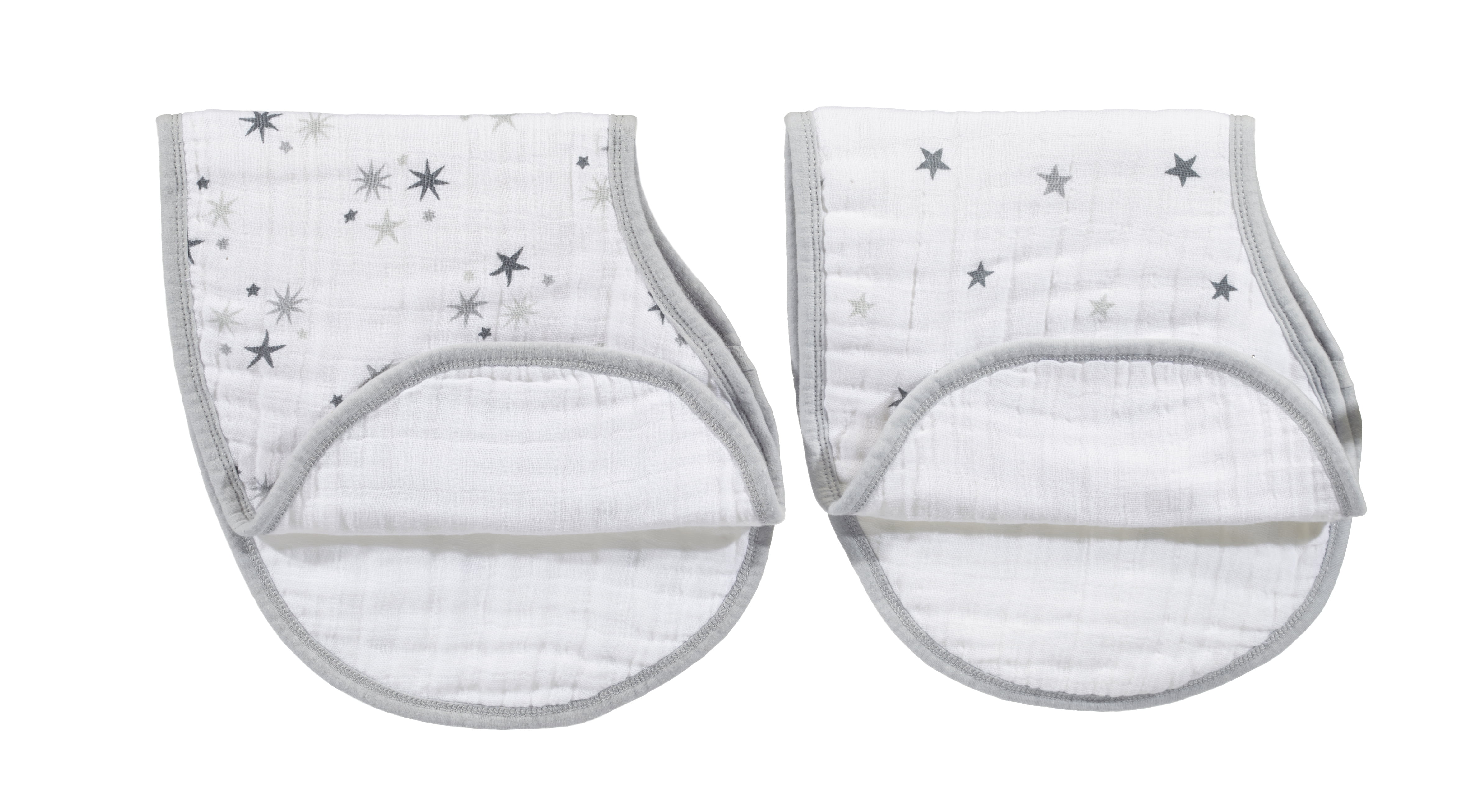 aden + anais Cotton and Muslin Burpy Drool Baby Bib, 2pk, Unisex