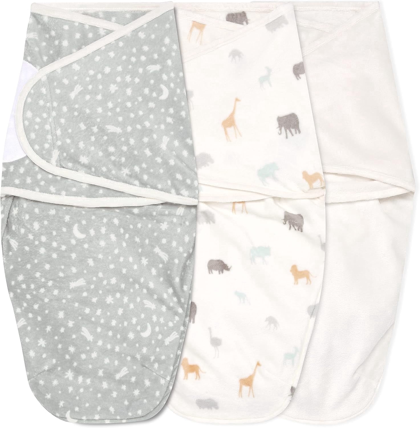 aden + anais Essentials 3-Pack Wrap Swaddles in Wild Prarie Size Newborn