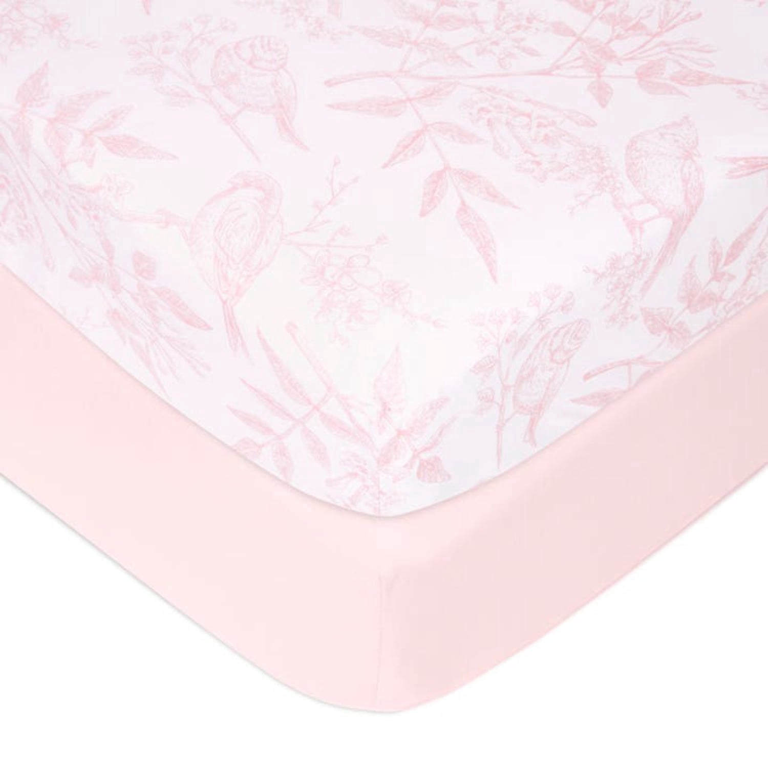 aden + anais Essentials, Cotton Poplin Crib Sheets , Flowers Bloom, Girls, Infants, 2-pack