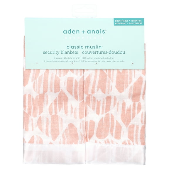 aden + anais essentials, security blankets, briar rose 2-pack