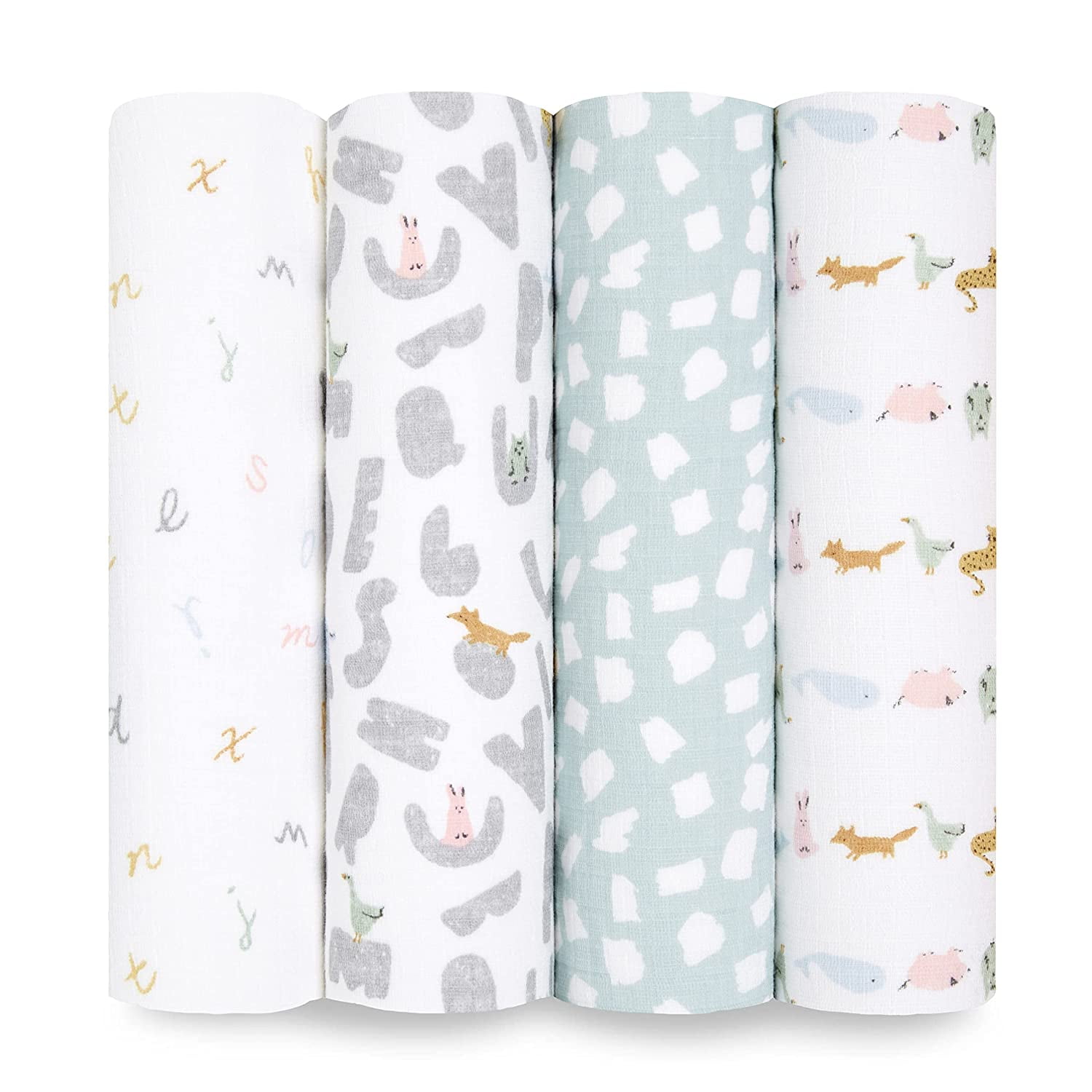 aden anais Essentials Swaddle Blanket, Boutique Muslin Blankets for