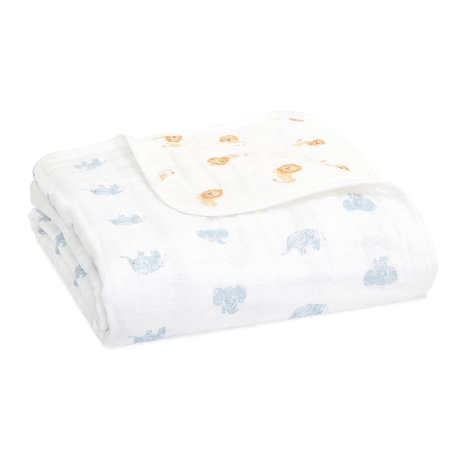aden + anais Organic Cotton Muslin Dream Blanket, multi Animal Kingdom, Unisex