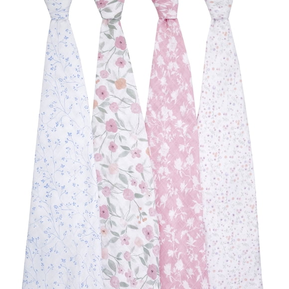 aden + anais, classic swaddles, ma fleur 4-pack