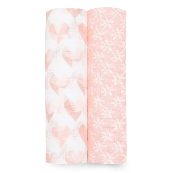 aden anais Swaddles Cotton Muslin Baby Blankets (2 Count)