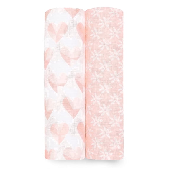 aden + anais Swaddles Cotton Muslin Baby Blankets (2 Count)