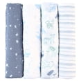 thumbnail image 1 of aden + anais essentials, 100% Muslin Cotton Swaddle Blanket, Male, 4 Pack, Time To Dream, 1 of 8