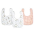 thumbnail image 1 of aden + anais essentials Cotton Muslin Snap Bibs, Pink Blushing Bunnies, Girls, 3-pack, 1 of 2