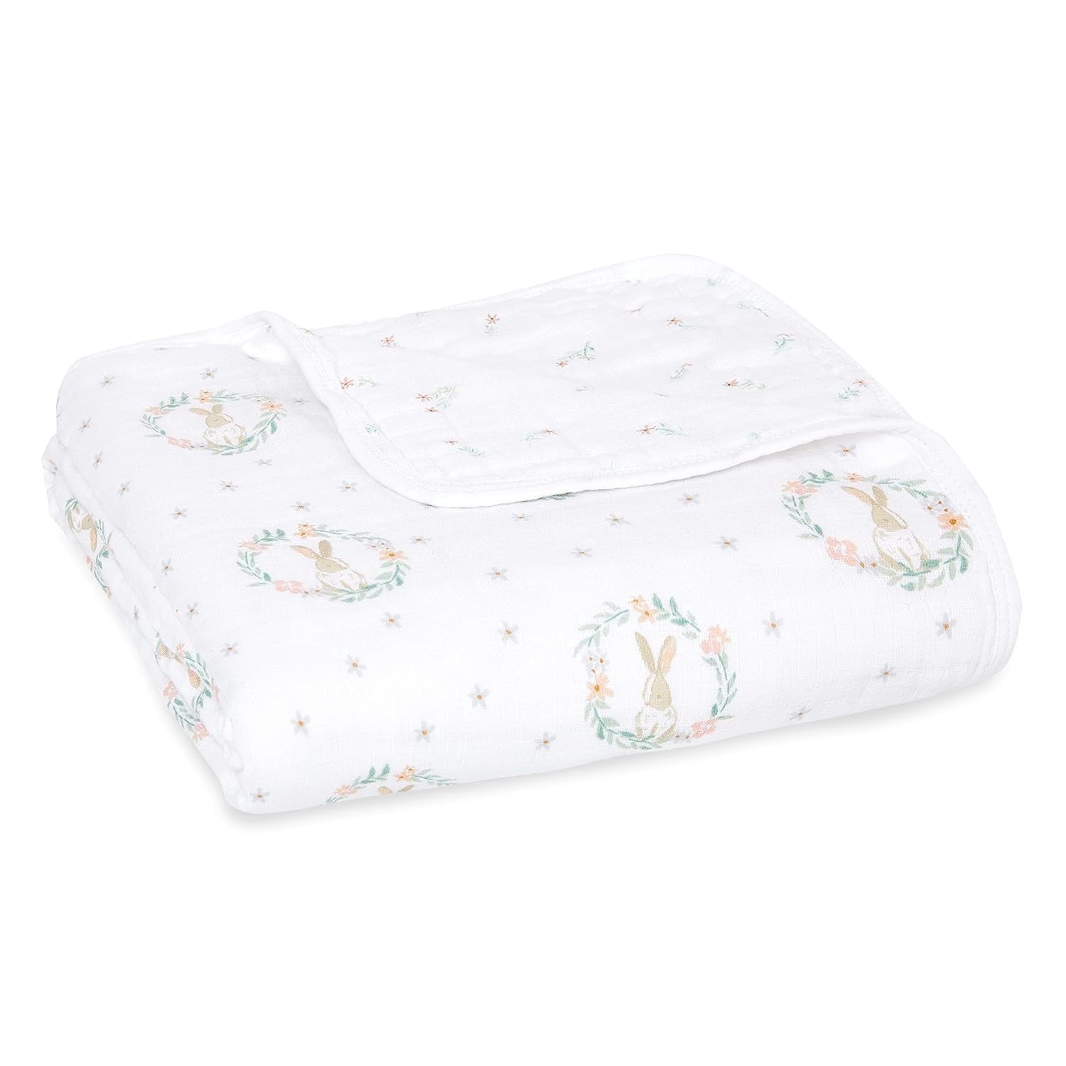 aden + anais essentials Cotton Muslin blanket, Pink Bushing Bunnies, Girls