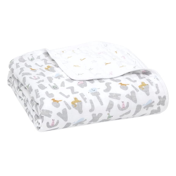 aden   anais Essentials alphabet animals muslin blanket