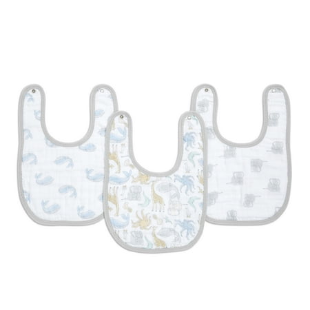 aden + anais Baby Essentials Snap Bib, 3 pack