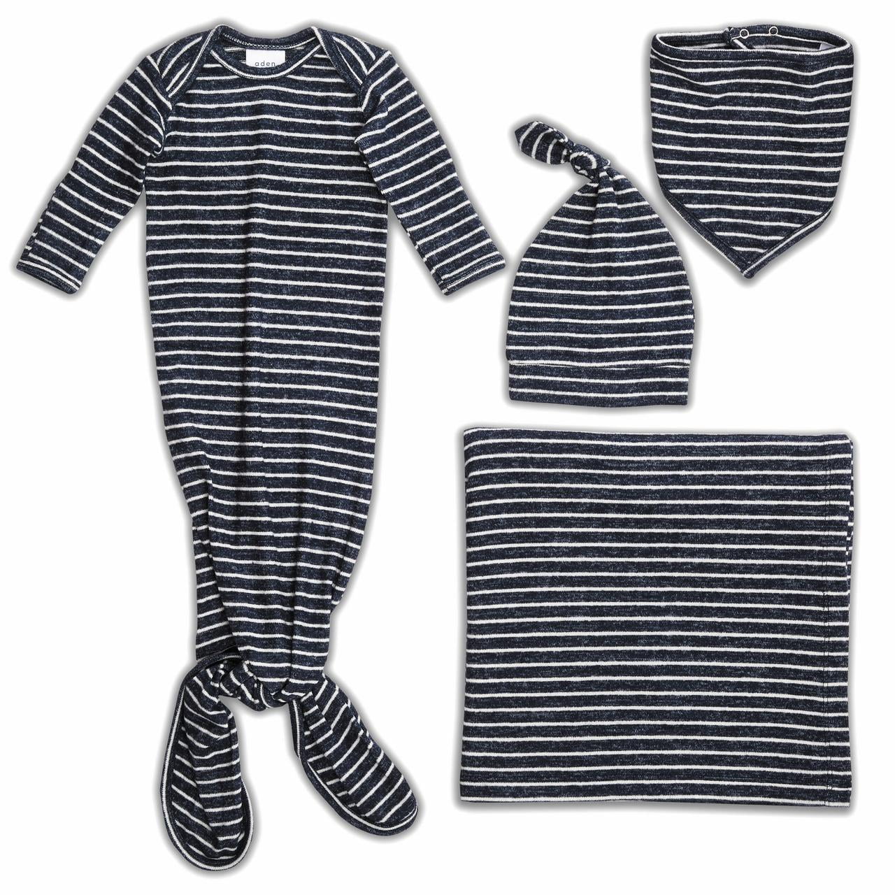 aden anais snuggle knit newborn gift set navy stripe Walmart