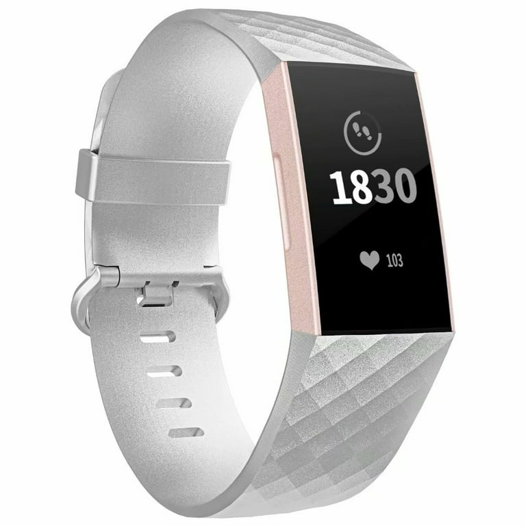 cilia kirurg Desperat adepoy Fitbit Charge 4 / Fitbit Charge 3 / Fitbit Charge 3 SE for Women  Men, Waterproof Replacement Watch Strap Adjustment Fitness Sport Band  Wristband(Silver, Small) - Walmart.com