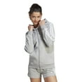 thumbnail image 1 of adidas 3-Stripes Fleece Full Zip Hoodie (Womens, Medium Grey Heather/White 1, XS, One Size), 1 of 3